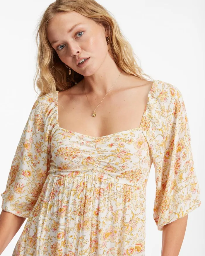 Billabong Swept Away Midi Dress WhiteMulti Women Dresses Billabong Swept Away Midi Dress WhiteMulti Women Dresses