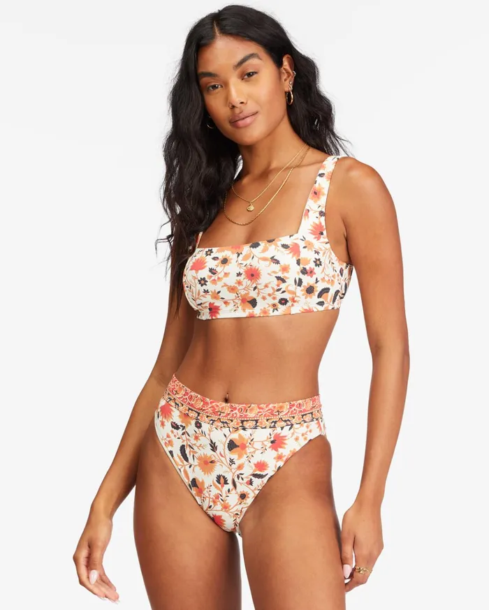 Billabong Swept Away Square Neck Tank Bikini Top Multi Women Bikini Tops