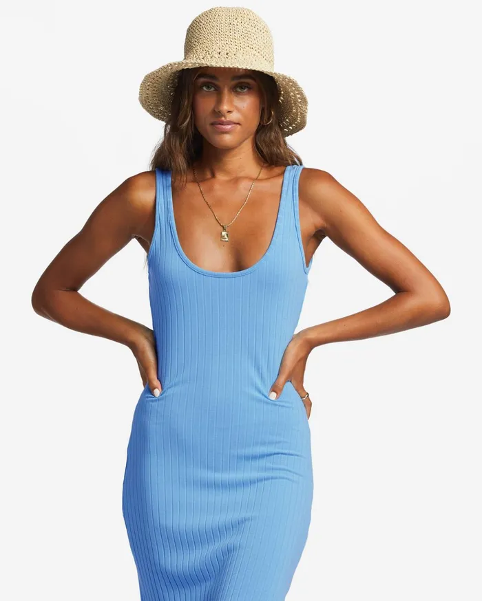 Billabong Take A Look Rib Knit Dress Blue Daze Women Dresses Billabong Take A Look Rib Knit Dress Blue Daze Women Dresses