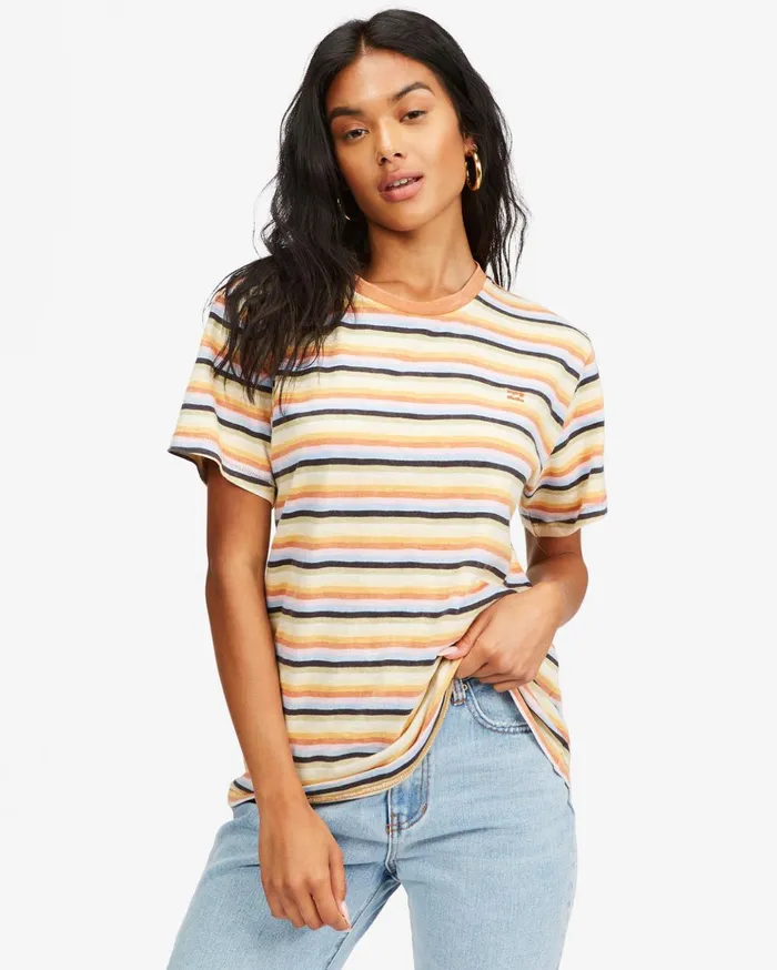Billabong Take A Trip Striped TShirt Multico Women Tops
