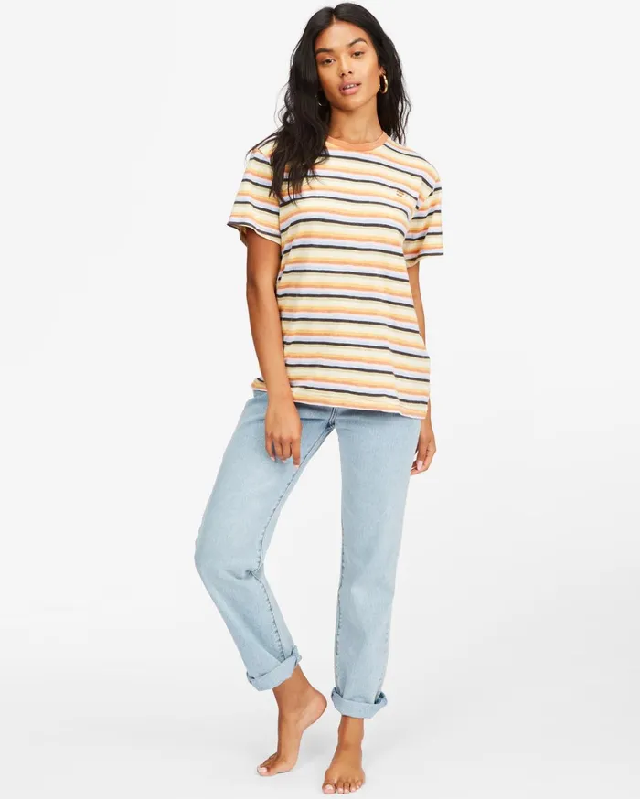 Billabong Take A Trip Striped TShirt Multico Women Tops Billabong Take A Trip Striped TShirt Multico Women Tops