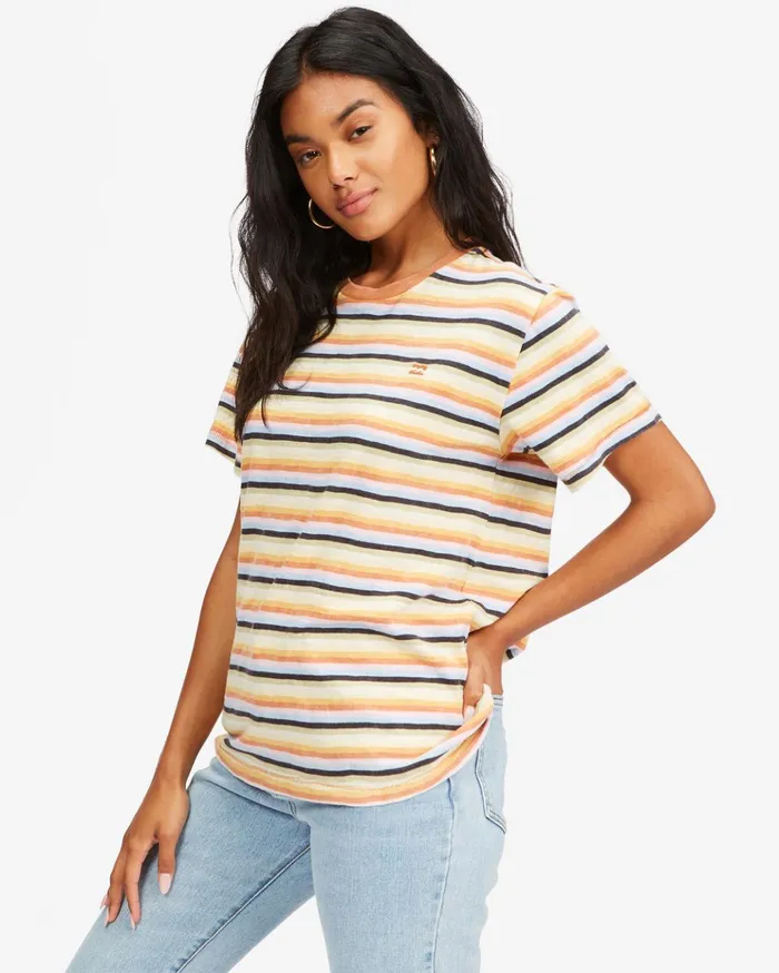 Billabong Take A Trip Striped TShirt Multico Women Tops Billabong Take A Trip Striped TShirt Multico Women Tops