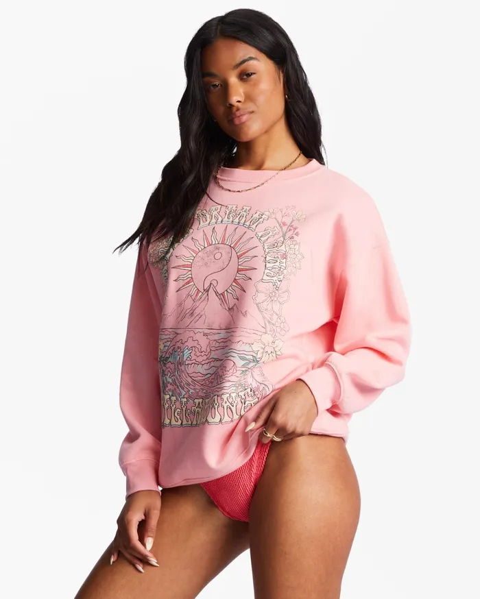 Billabong Take Me Away Sweatshirt Pink Wink Women Hoodies and Fleece Billabong Take Me Away Sweatshirt Pink Wink Women Hoodies and Fleece