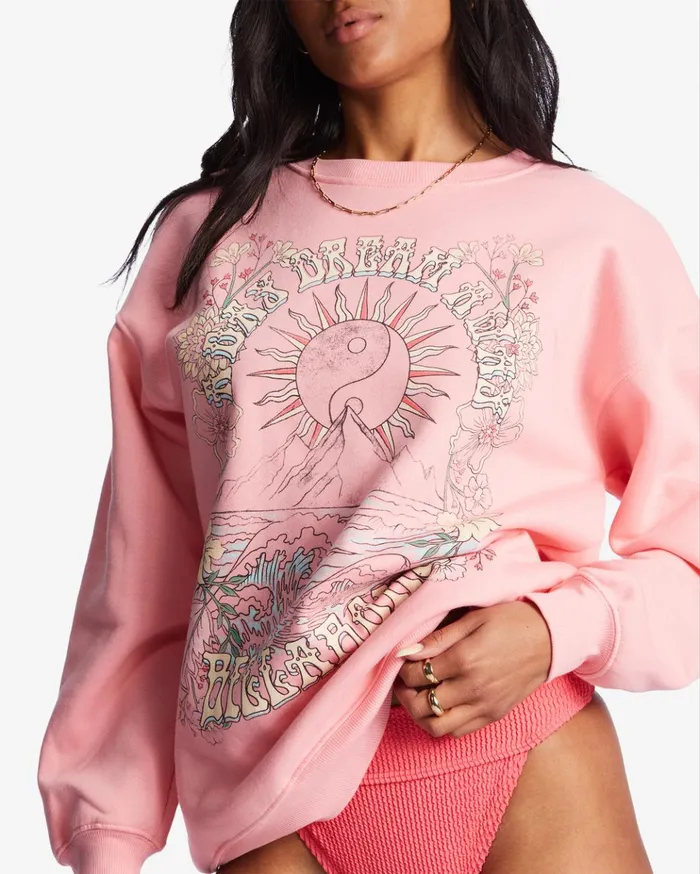 Billabong Take Me Away Sweatshirt Pink Wink Women Hoodies and Fleece Billabong Take Me Away Sweatshirt Pink Wink Women Hoodies and Fleece