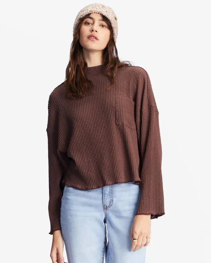 Billabong The Saturday Tee Knit Top Teak Women Tops