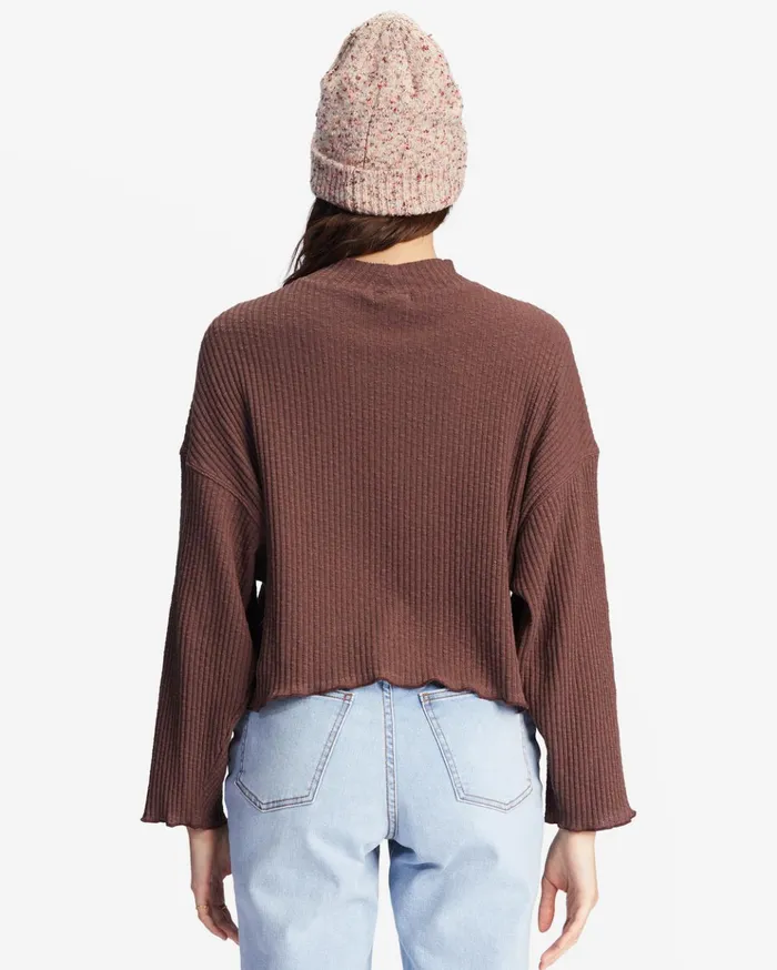 Billabong The Saturday Tee Knit Top Teak Women Tops Billabong The Saturday Tee Knit Top Teak Women Tops