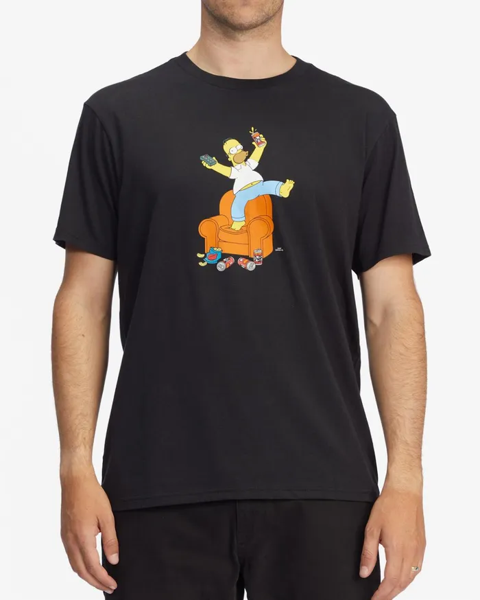 Billabong The Simpsons Duff Homer Organic Short Sleeve TShirt Black Men TShirts Billabong The Simpsons Duff Homer Organic Short Sleeve TShirt Black Men TShirts