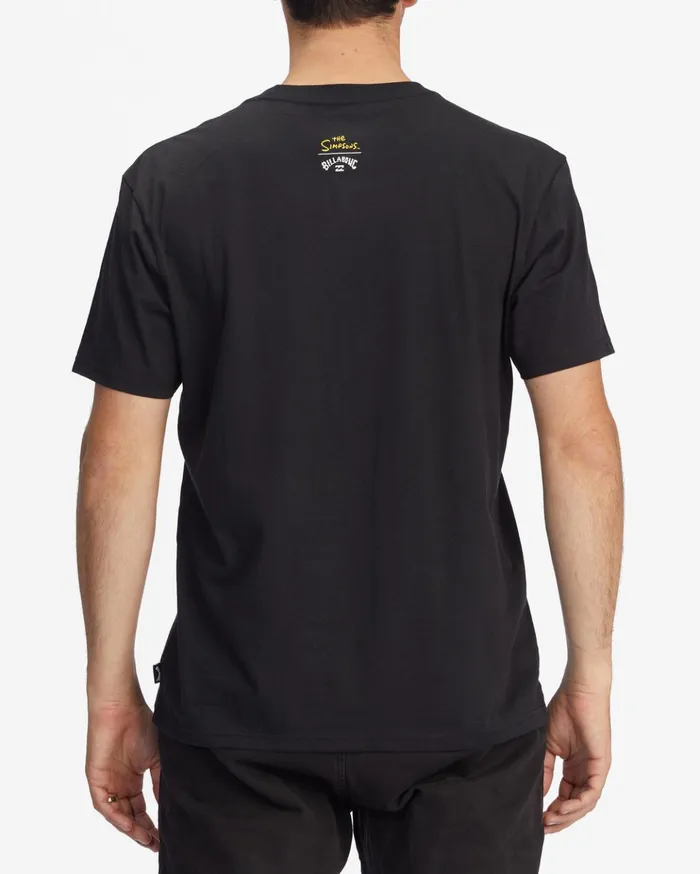 Billabong The Simpsons Duff Homer Organic Short Sleeve TShirt Black Men TShirts