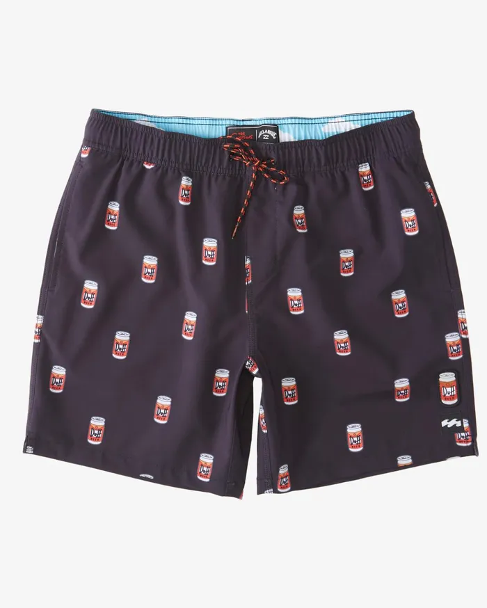 Billabong The Simpsons Duff Layback Boardshorts 17quot Black Men Elastic Waist Boardshorts Billabong The Simpsons Duff Layback Boardshorts 17quot Black Men Elastic Waist Boardshorts