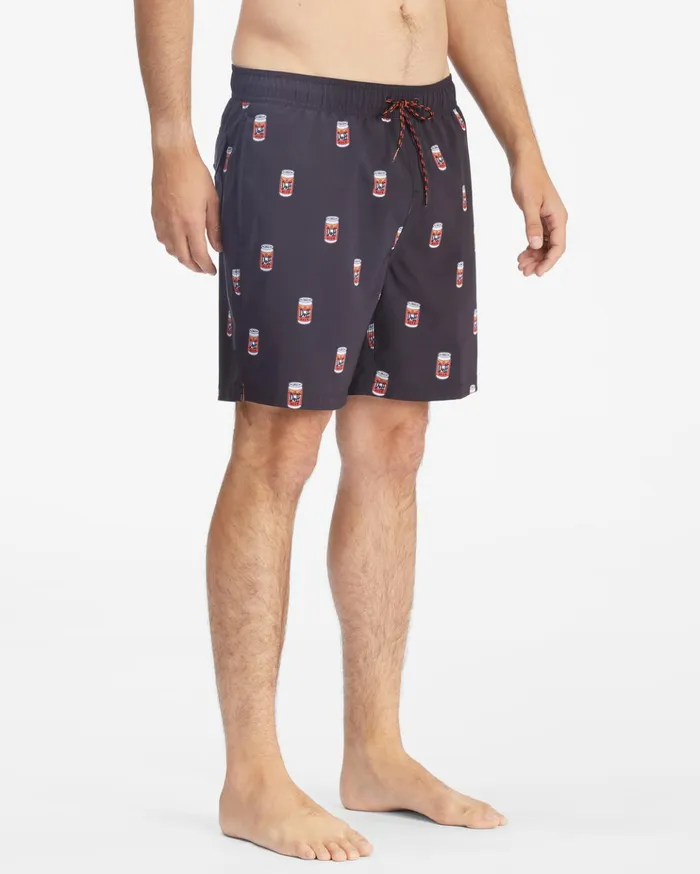 Billabong The Simpsons Duff Layback Boardshorts 17quot Black Men Elastic Waist Boardshorts