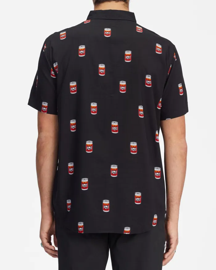 Billabong The Simpsons Duff Short Sleeve Shirt Black Men Shirts