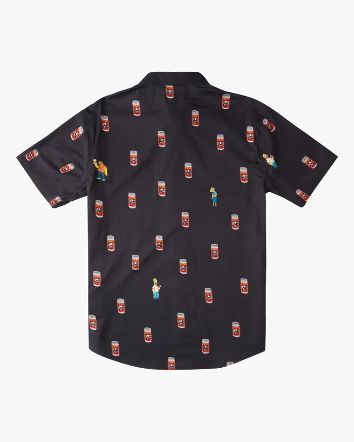 Billabong The Simpsons Duff Short Sleeve Shirt Black Men Shirts