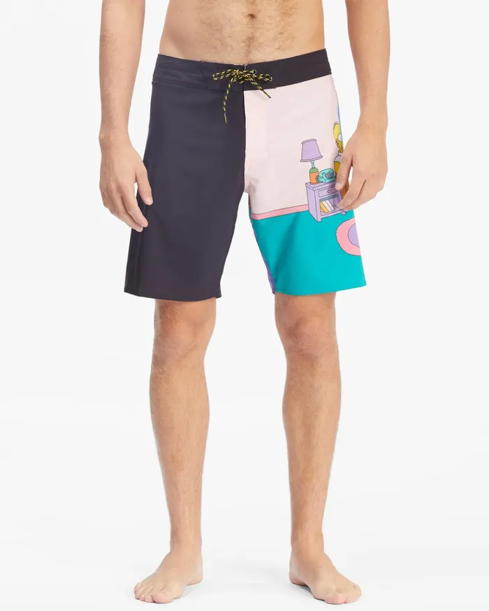 Billabong The Simpsons Family Couch Pro Boardshorts 19quot Black Men Performance Boardshorts