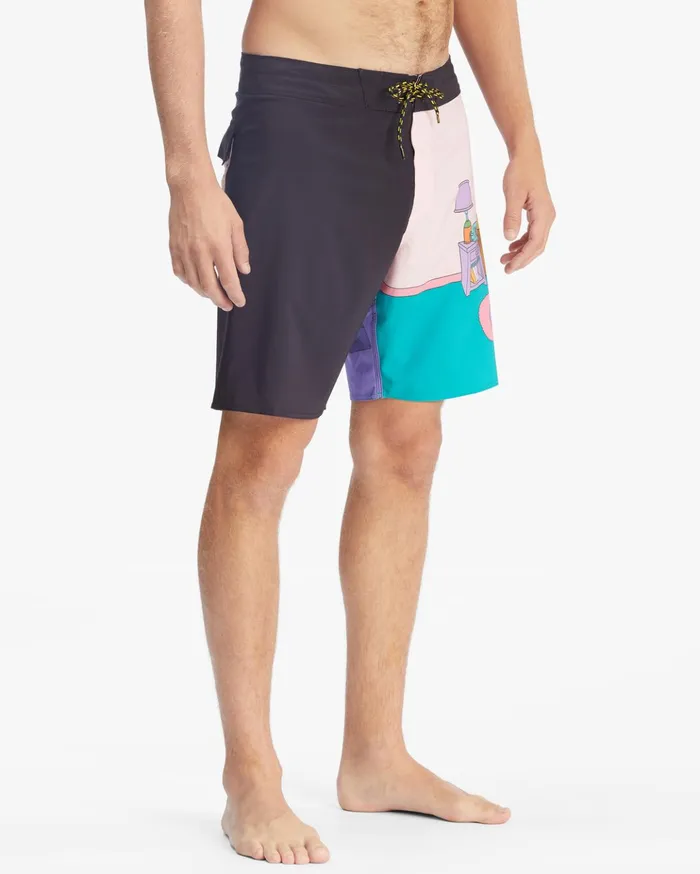 Billabong The Simpsons Family Couch Pro Boardshorts 19quot Black Men Performance Boardshorts