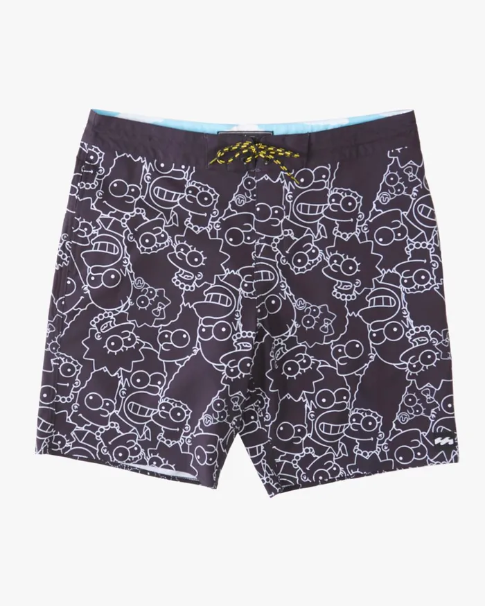 Billabong The Simpsons Family Keyline Lo Tide Boardshorts 19quot Black Men Side Pockets Billabong The Simpsons Family Keyline Lo Tide Boardshorts 19quot Black Men Side Pockets