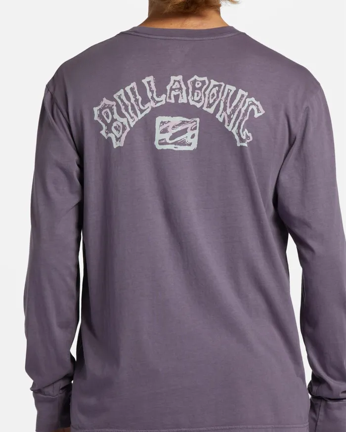 Billabong Theme Arch Wave Washed Long Sleeve TShirt Purple Haze Men TShirts Billabong Theme Arch Wave Washed Long Sleeve TShirt Purple Haze Men TShirts
