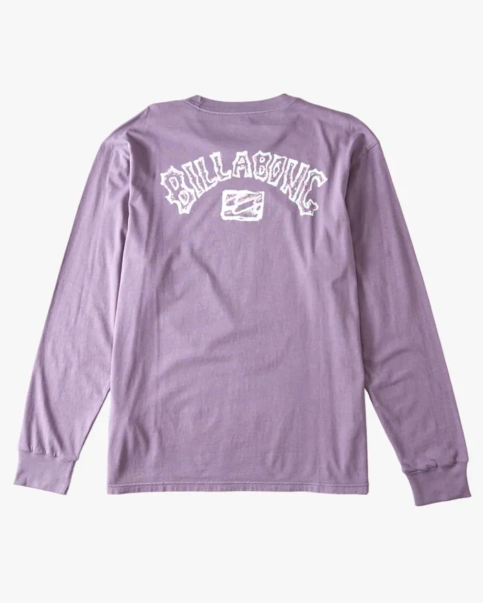 Billabong Theme Arch Wave Washed Long Sleeve TShirt Purple Haze Men TShirts Billabong Theme Arch Wave Washed Long Sleeve TShirt Purple Haze Men TShirts