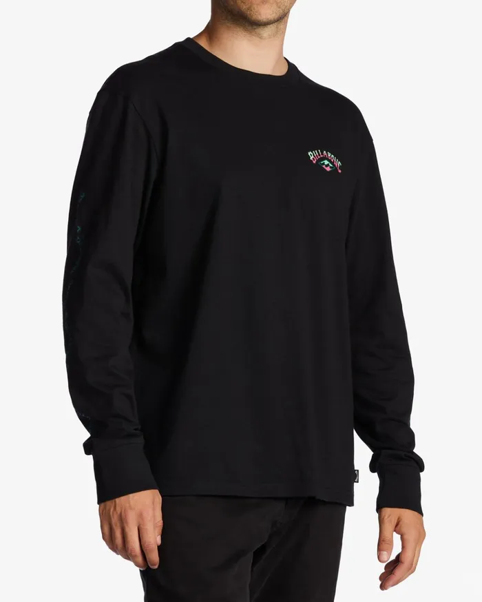 Billabong Throw Back Long Sleeve TShirt Black Men TShirts Billabong Throw Back Long Sleeve TShirt Black Men TShirts