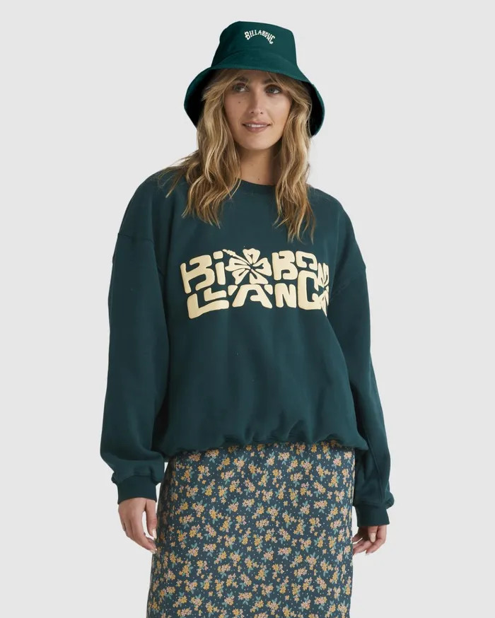 Billabong Tiki Vibes Kendall Sweatshirt June Bug Women Hoodies and Fleece Billabong Tiki Vibes Kendall Sweatshirt June Bug Women Hoodies and Fleece