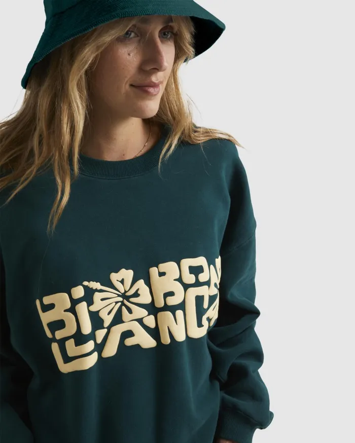 Billabong Tiki Vibes Kendall Sweatshirt June Bug Women Hoodies and Fleece Billabong Tiki Vibes Kendall Sweatshirt June Bug Women Hoodies and Fleece