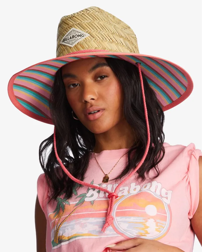 Billabong Tipton Straw Lifeguard Hat Pink Wink Women Hats and Beanies Billabong Tipton Straw Lifeguard Hat Pink Wink Women Hats and Beanies