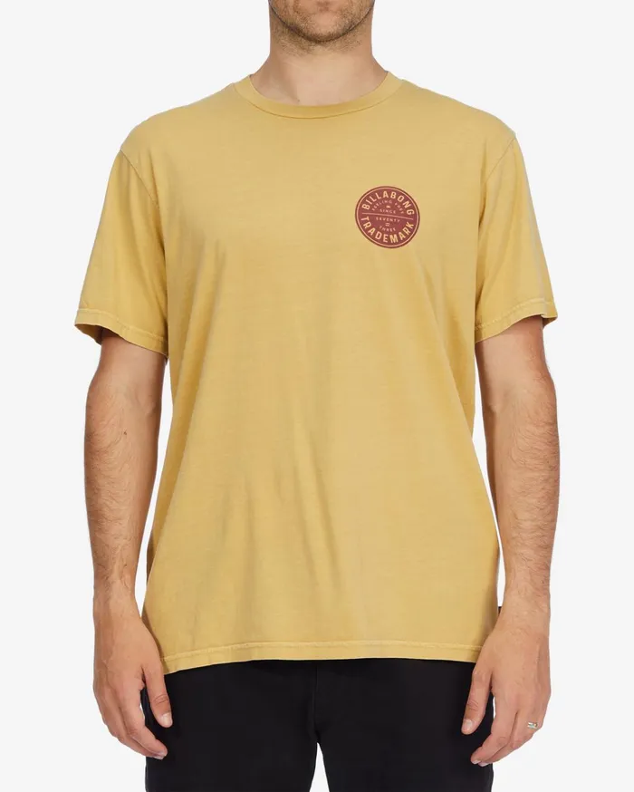 Billabong Trademark Wave Washed Short Sleeve TShirt Straw Men TShirts