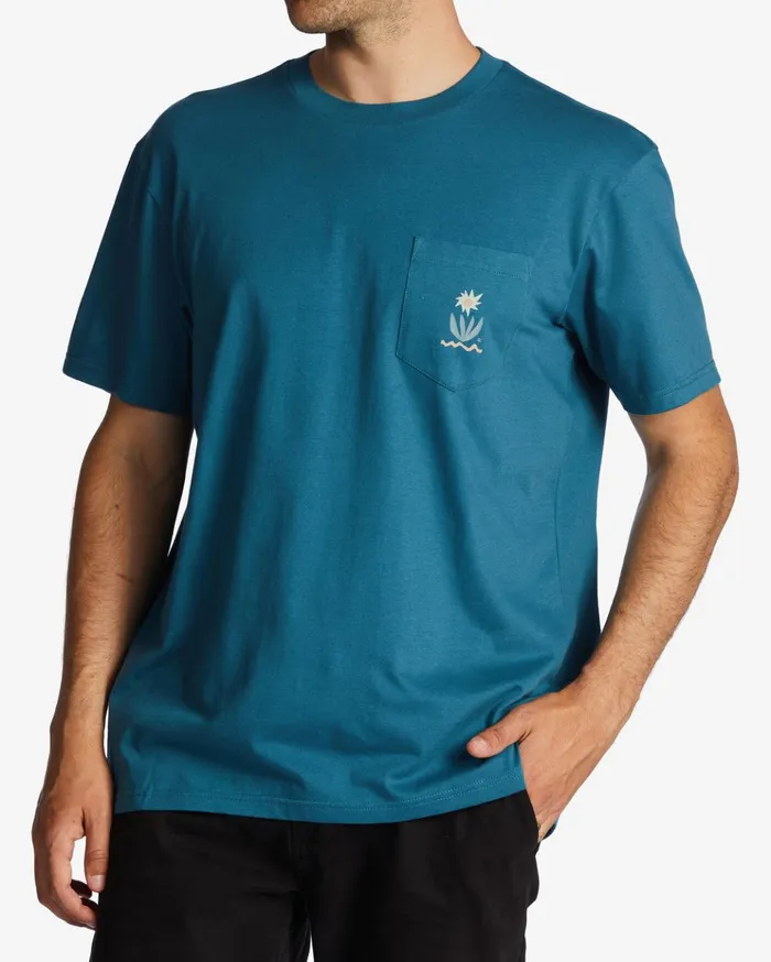 Billabong Troppo Pocket TShirt Blue Lagoon Men TShirts