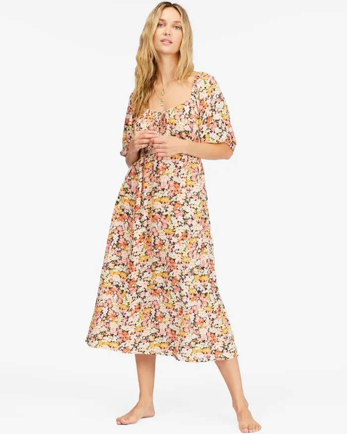 Billabong True Romance Midi Dress Multi Women Dresses
