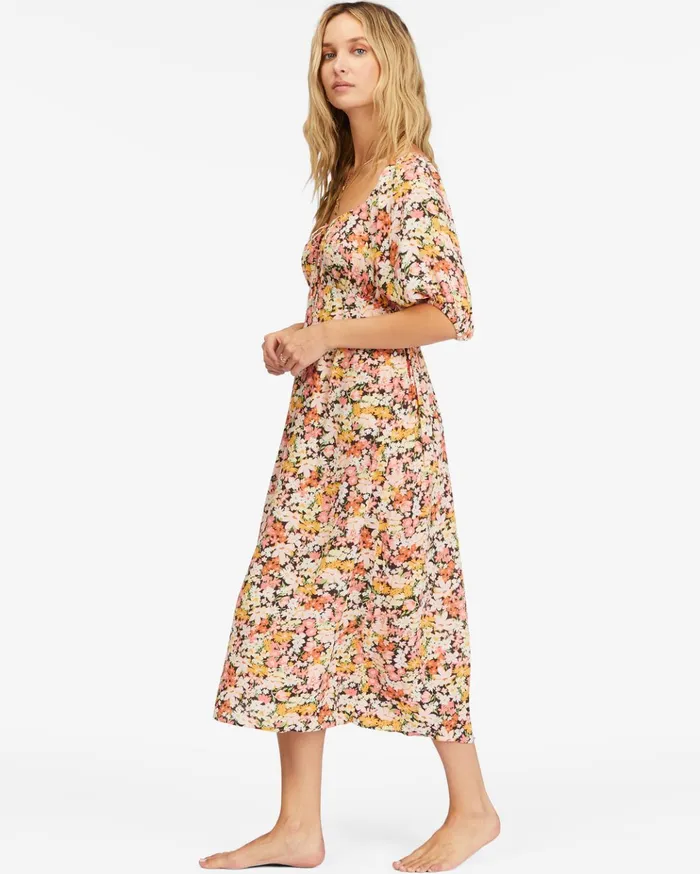 Billabong True Romance Midi Dress Multi Women Dresses Billabong True Romance Midi Dress Multi Women Dresses