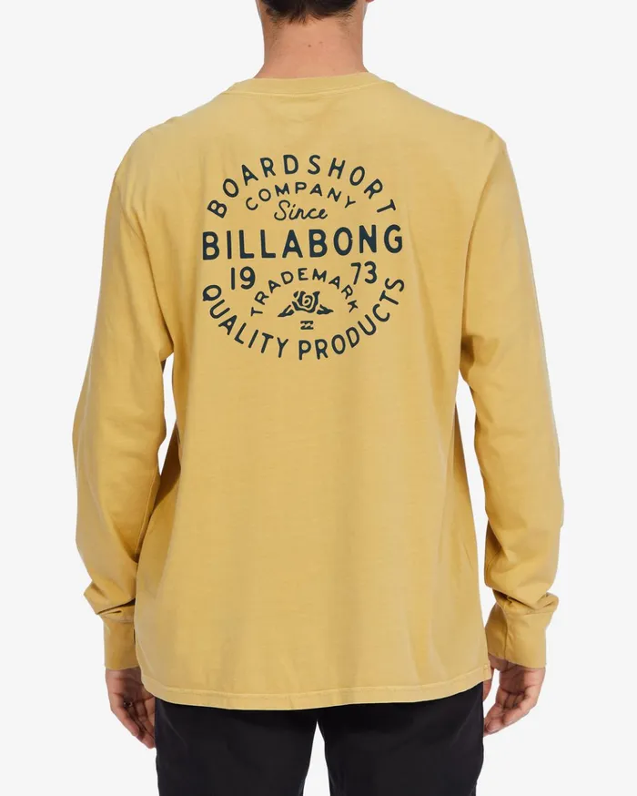 Billabong Union Wave Washed Long Sleeve TShirt Straw Men TShirts Billabong Union Wave Washed Long Sleeve TShirt Straw Men TShirts