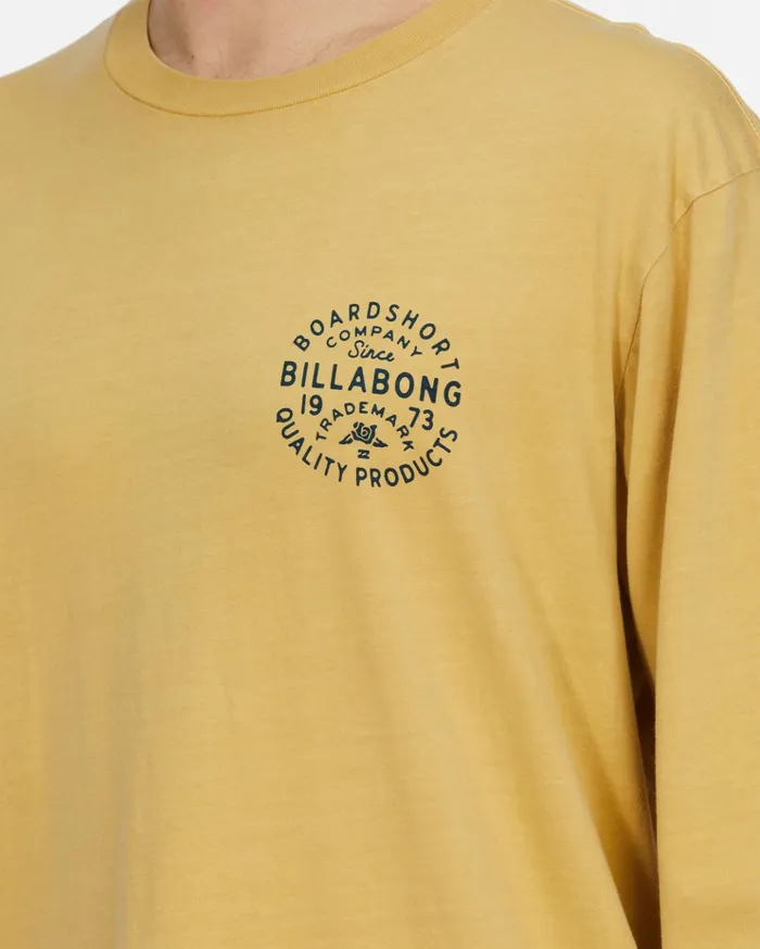 Billabong Union Wave Washed Long Sleeve TShirt Straw Men TShirts Billabong Union Wave Washed Long Sleeve TShirt Straw Men TShirts