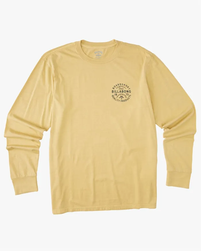 Billabong Union Wave Washed Long Sleeve TShirt Straw Men TShirts Billabong Union Wave Washed Long Sleeve TShirt Straw Men TShirts