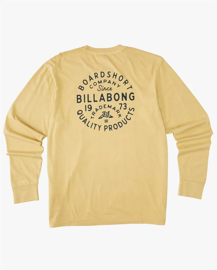 Billabong Union Wave Washed Long Sleeve TShirt Straw Men TShirts Billabong Union Wave Washed Long Sleeve TShirt Straw Men TShirts