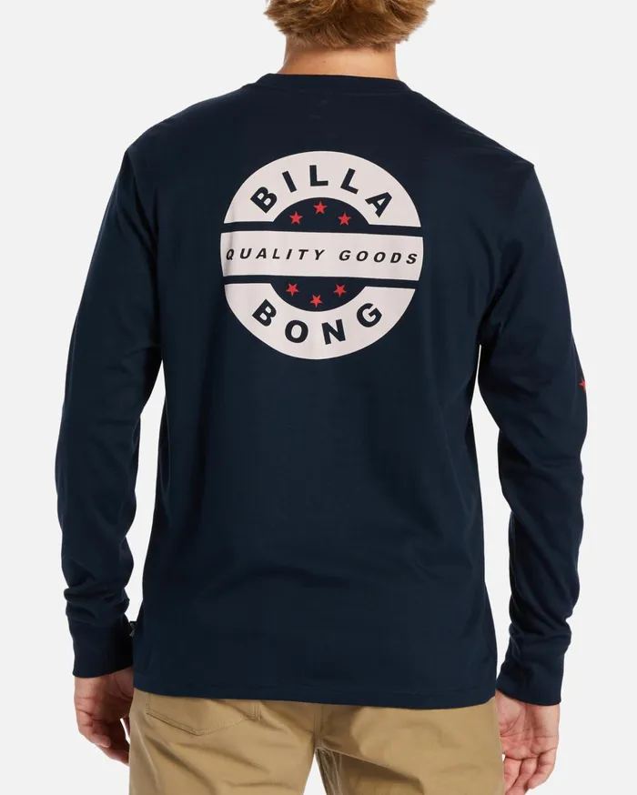 Billabong Vintage Rotor Long Sleeve TShirt Navy Men TShirts Billabong Vintage Rotor Long Sleeve TShirt Navy Men TShirts