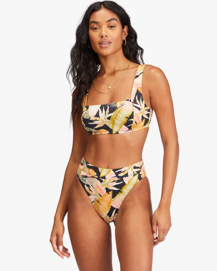Billabong Wave Tribe Square Bralette Bikini Top Jungle Night Women Bikini Tops Billabong Wave Tribe Square Bralette Bikini Top Jungle Night Women Bikini Tops