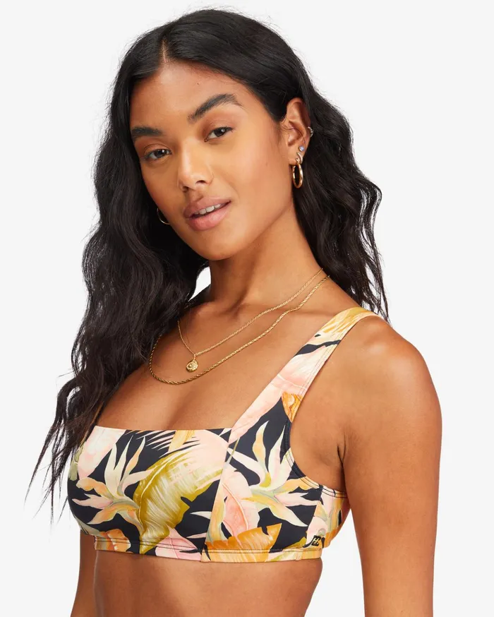 Billabong Wave Tribe Square Bralette Bikini Top Jungle Night Women Bikini Tops Billabong Wave Tribe Square Bralette Bikini Top Jungle Night Women Bikini Tops