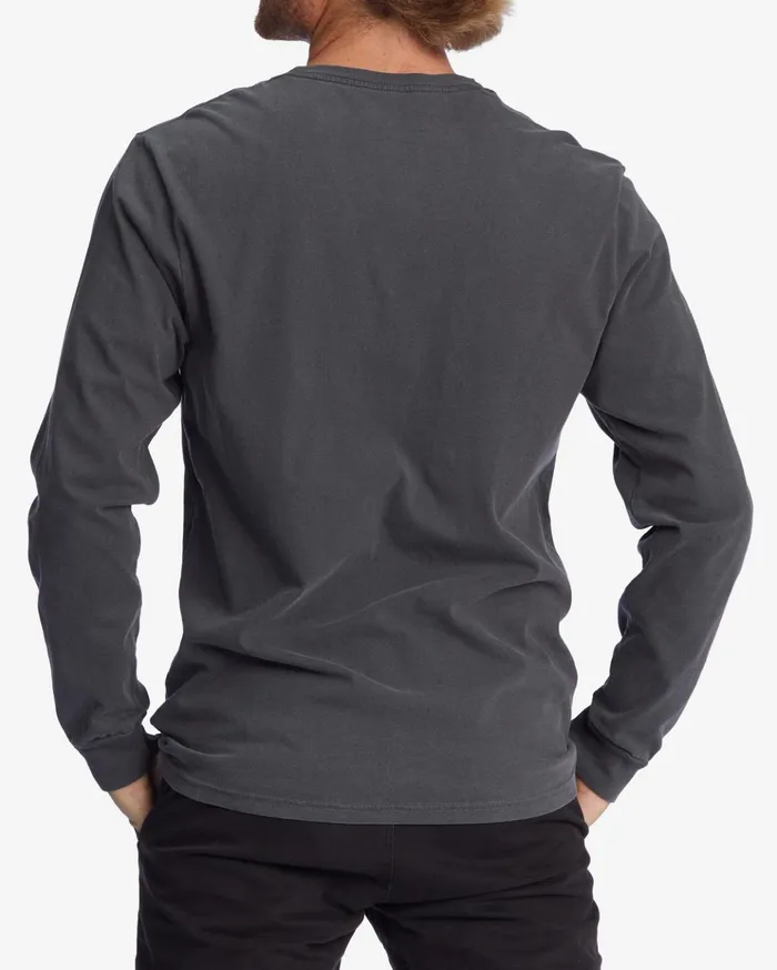 Billabong Wave Washed Long Sleeve TShirt Charcoal Men TShirts Billabong Wave Washed Long Sleeve TShirt Charcoal Men TShirts