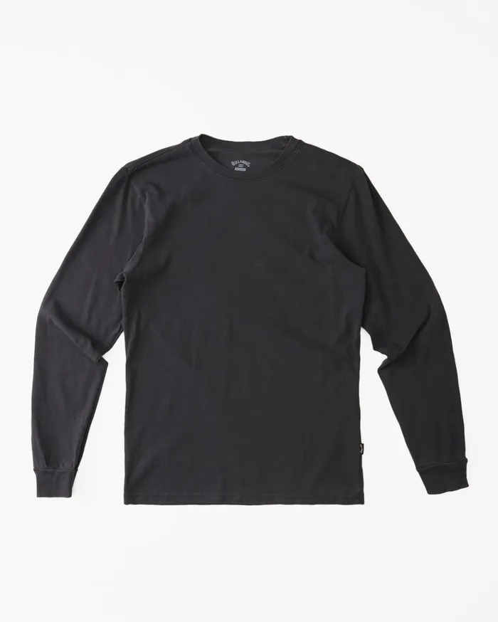 Billabong Wave Washed Long Sleeve TShirt Charcoal Men TShirts Billabong Wave Washed Long Sleeve TShirt Charcoal Men TShirts
