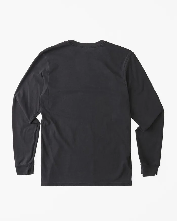 Billabong Wave Washed Long Sleeve TShirt Charcoal Men TShirts Billabong Wave Washed Long Sleeve TShirt Charcoal Men TShirts