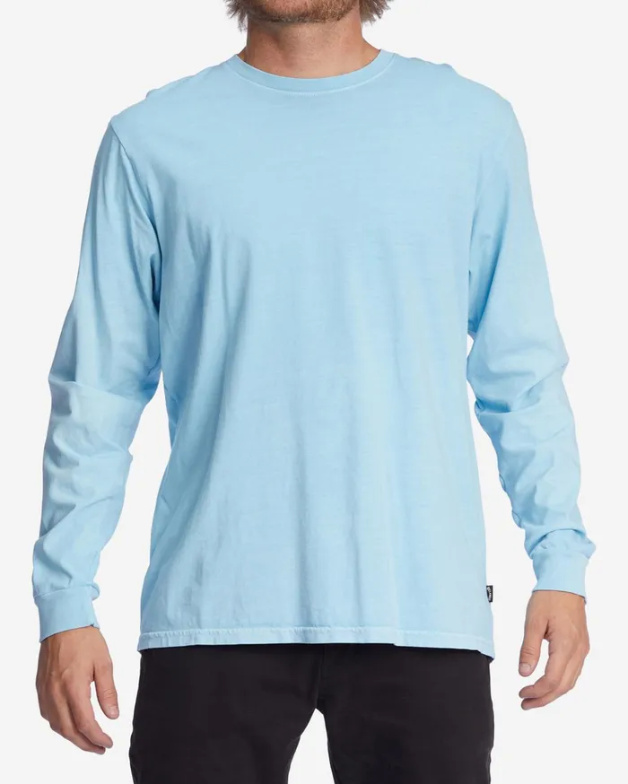 Billabong Wave Washed Long Sleeve TShirt Coastal Blue Men TShirts