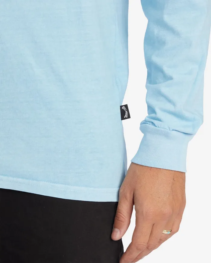 Billabong Wave Washed Long Sleeve TShirt Coastal Blue Men TShirts Billabong Wave Washed Long Sleeve TShirt Coastal Blue Men TShirts