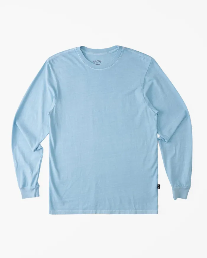 Billabong Wave Washed Long Sleeve TShirt Coastal Blue Men TShirts Billabong Wave Washed Long Sleeve TShirt Coastal Blue Men TShirts