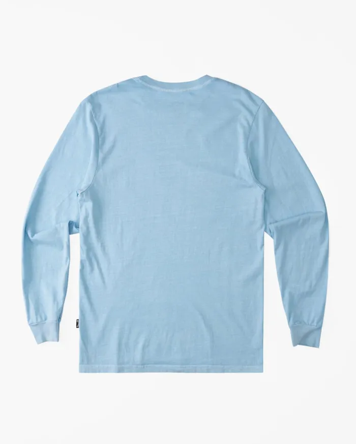 Billabong Wave Washed Long Sleeve TShirt Coastal Blue Men TShirts Billabong Wave Washed Long Sleeve TShirt Coastal Blue Men TShirts