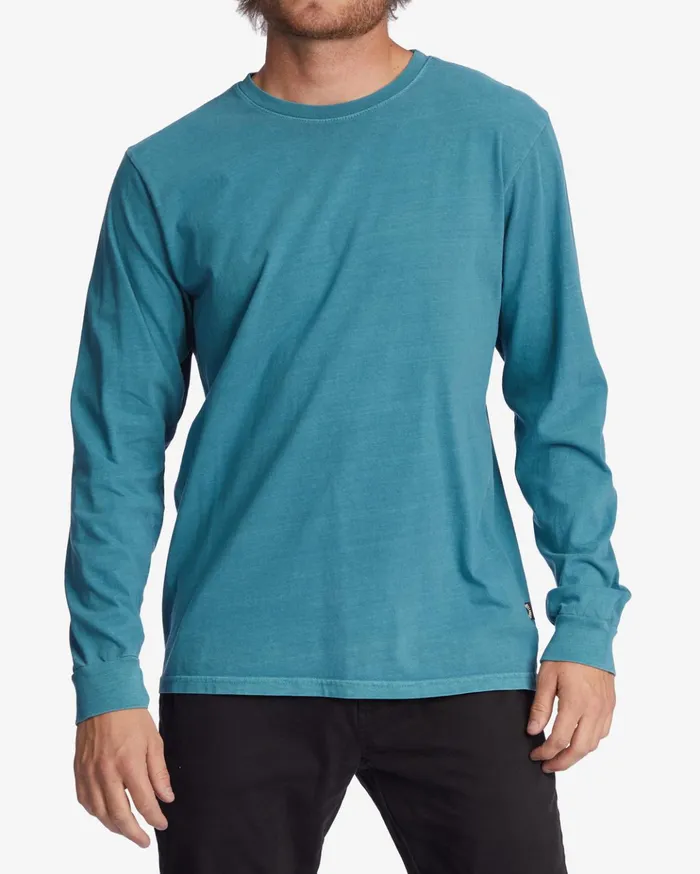 Billabong Wave Washed Long Sleeve TShirt Smoke Blue Men TShirts Billabong Wave Washed Long Sleeve TShirt Smoke Blue Men TShirts