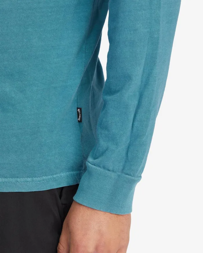 Billabong Wave Washed Long Sleeve TShirt Smoke Blue Men TShirts Billabong Wave Washed Long Sleeve TShirt Smoke Blue Men TShirts