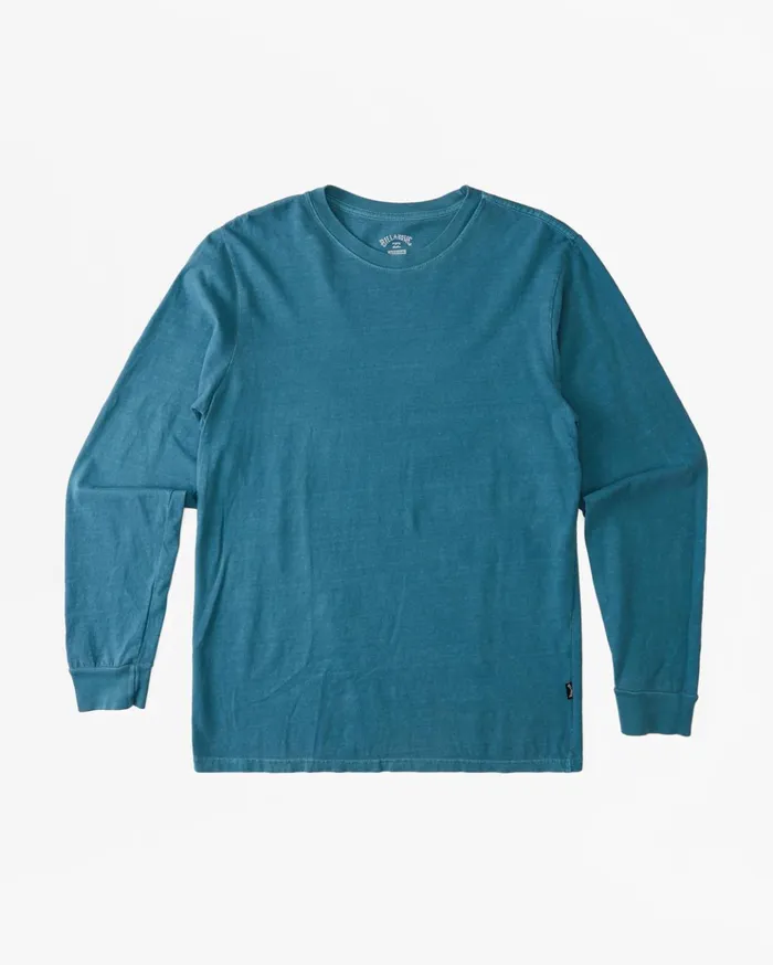 Billabong Wave Washed Long Sleeve TShirt Smoke Blue Men TShirts Billabong Wave Washed Long Sleeve TShirt Smoke Blue Men TShirts