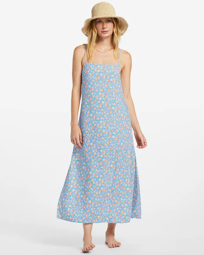 Billabong Weekend Waves Midi Dress Summer Sky Women Dresses