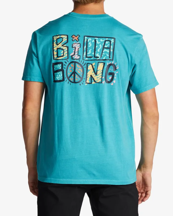 Billabong Worded TShirt Dark Mint Men TShirts Billabong Worded TShirt Dark Mint Men TShirts