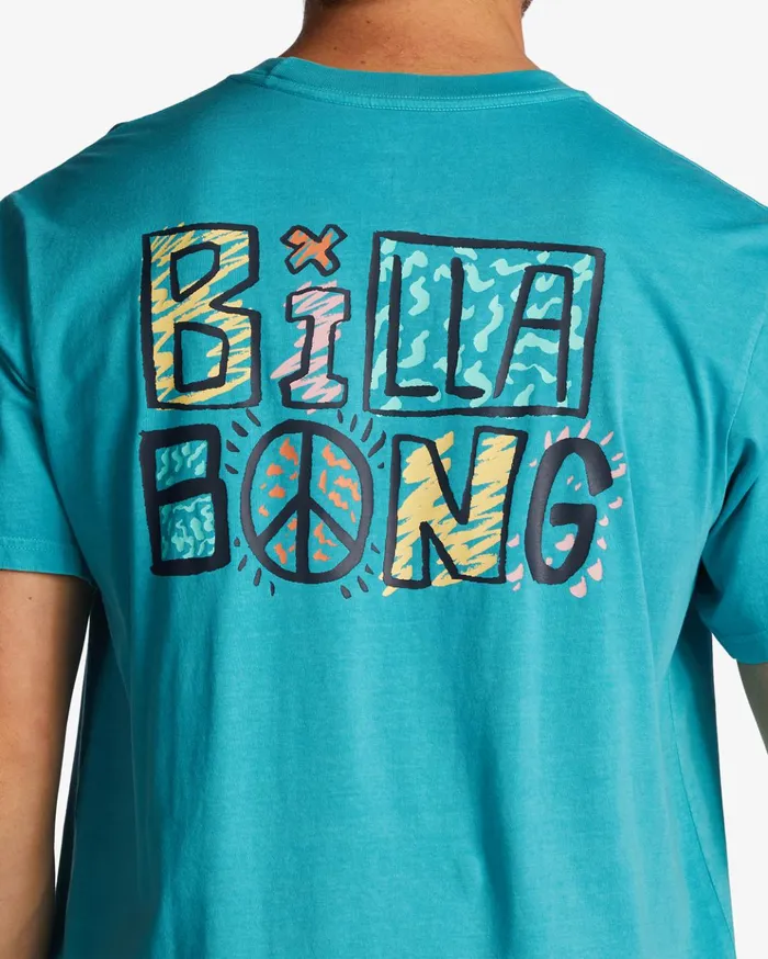 Billabong Worded TShirt Dark Mint Men TShirts Billabong Worded TShirt Dark Mint Men TShirts