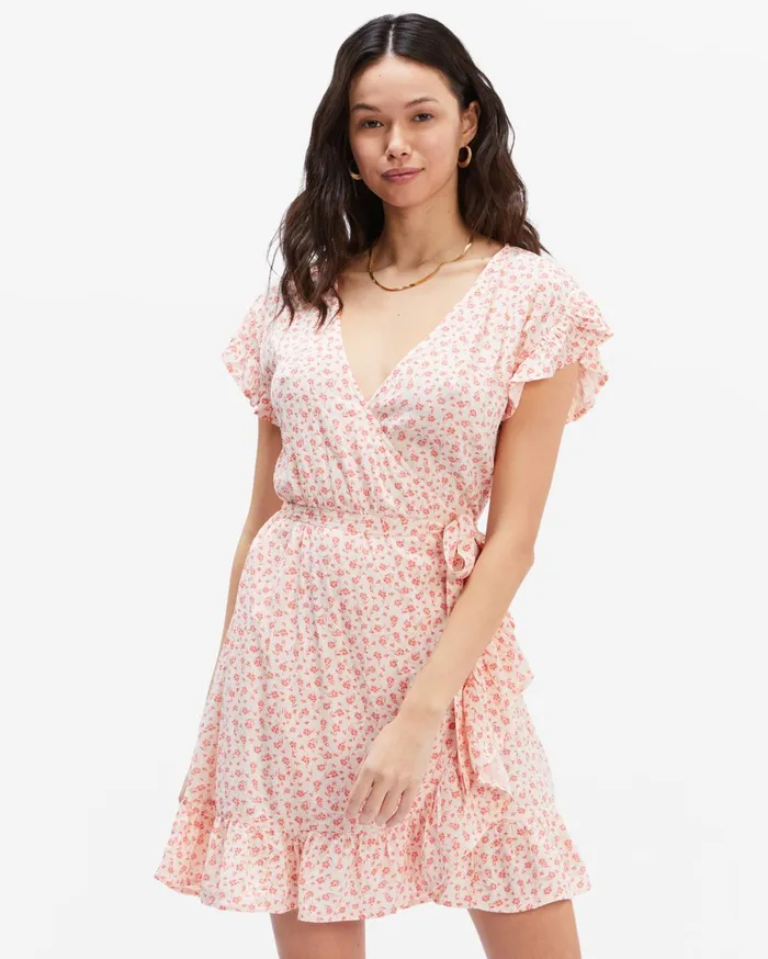 Billabong Wrap And Roll Woven Dress Melon Women Dresses Billabong Wrap And Roll Woven Dress Melon Women Dresses